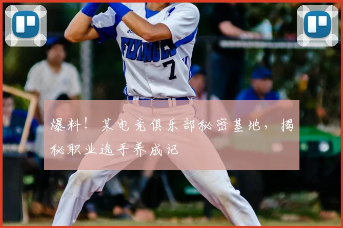 爆料！某电竞俱乐部秘密基地，揭秘职业选手养成记